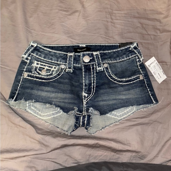 True Religion Dark Blue Jean Shorts